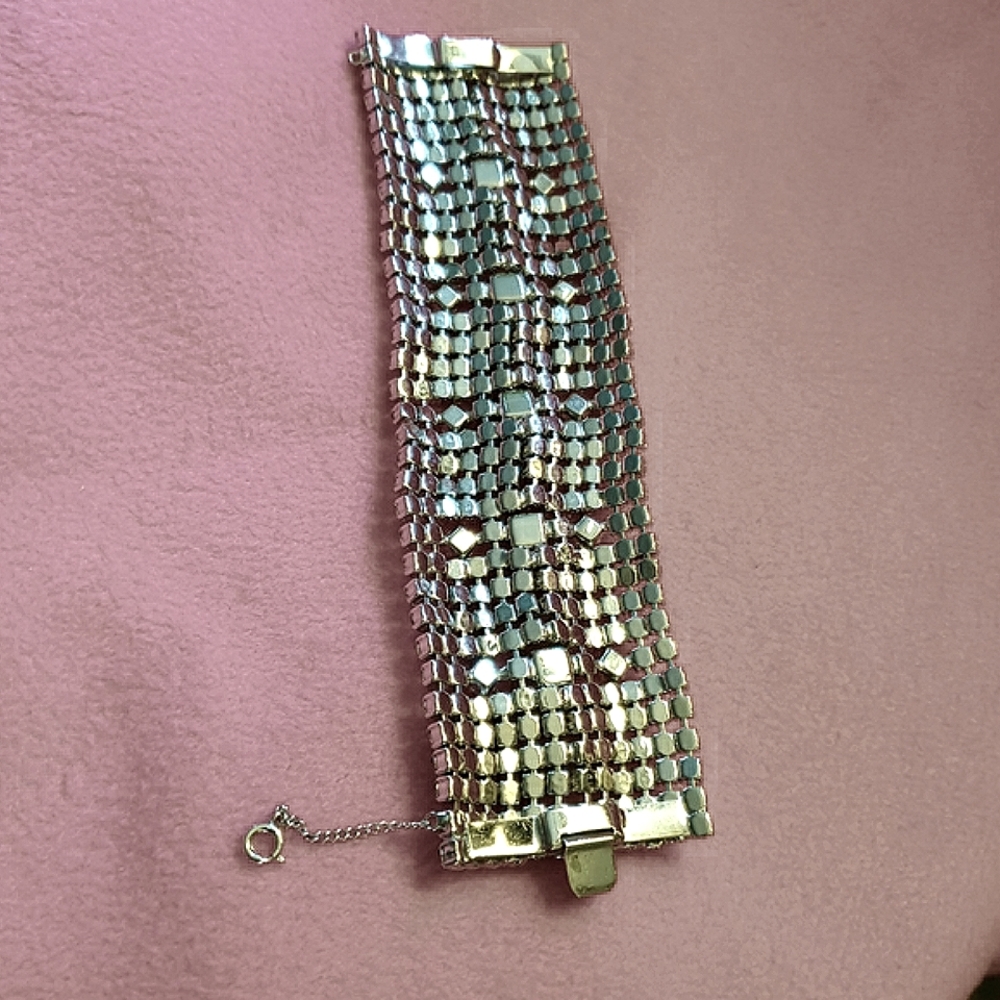 Rare. 1960s Rhinestone Bracelet. - Picture 6 of 8
